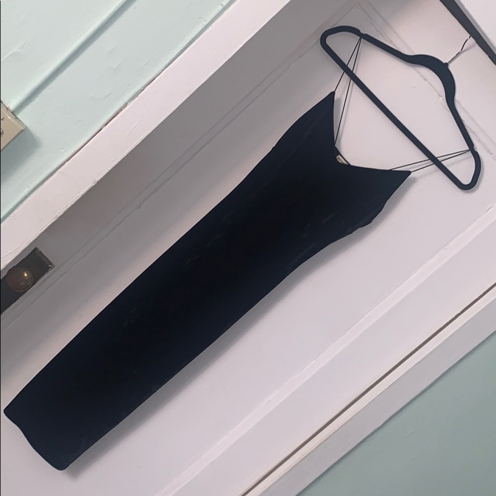 Black velvet dress
